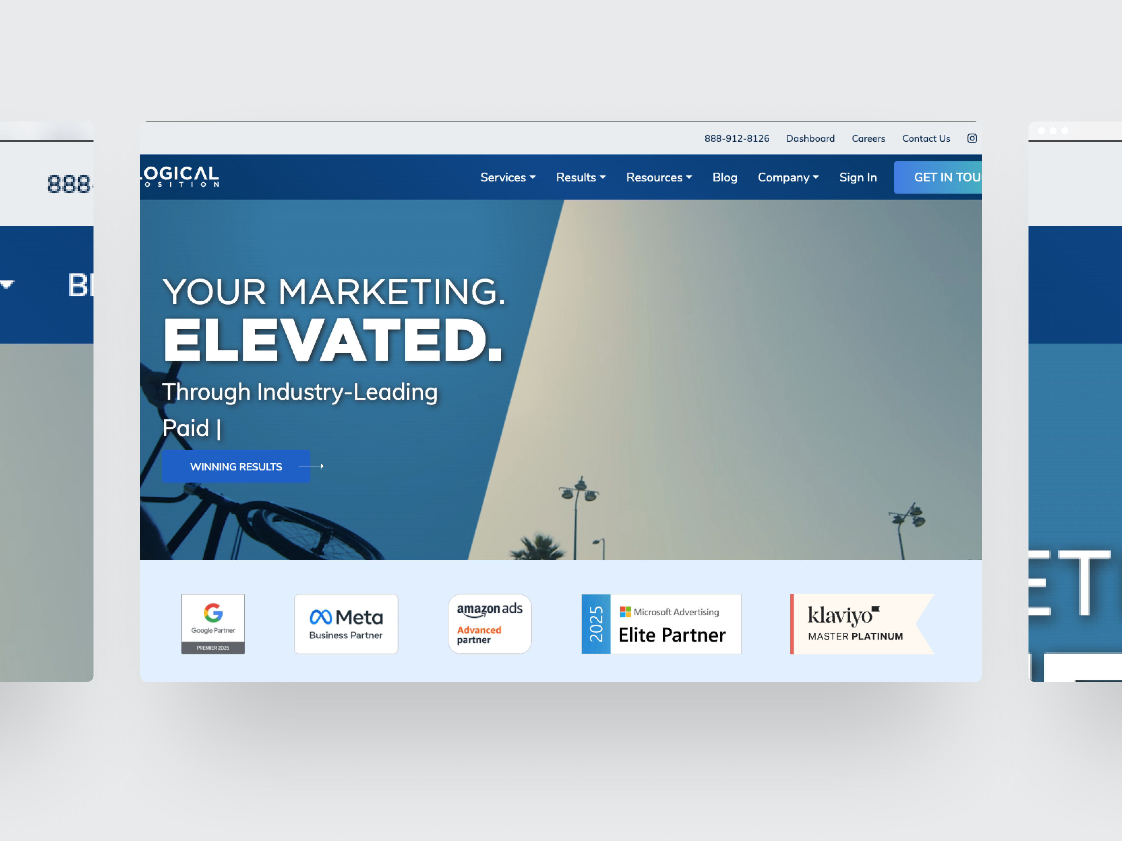 logical position website homepage